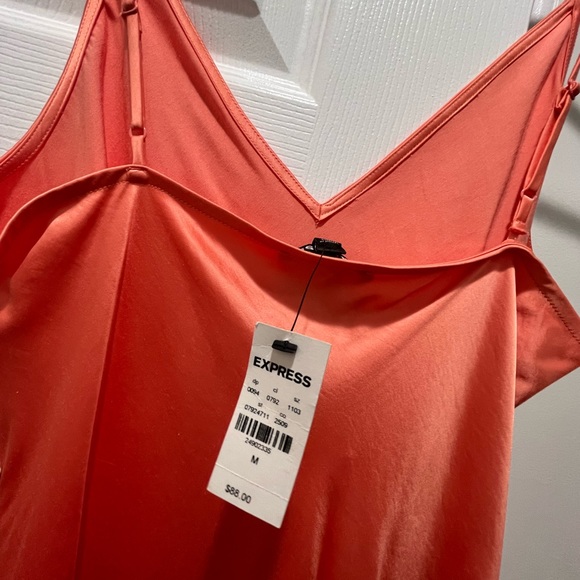 Peach Orange Slip Dress - Picture 3 of 3